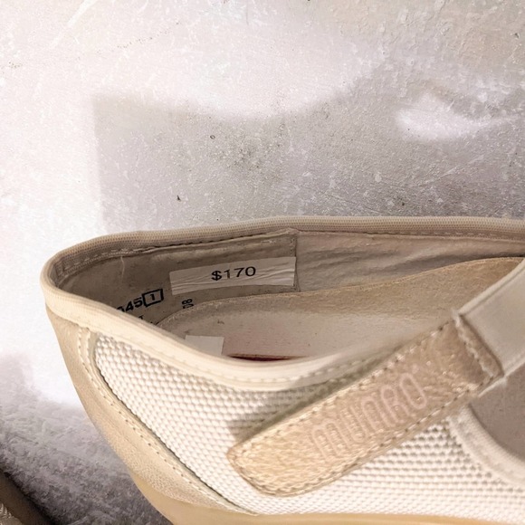 Munro American Gold and Natural Elastic Closure Ballerina Flat Size 7.5M - Picture 5 of 8